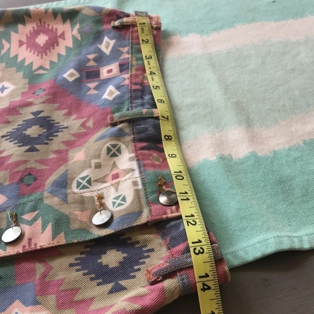 Vintage Niki-Lee California Southwestern Denim Maxi Skirt Size 7 USA - Picture 11 of 12